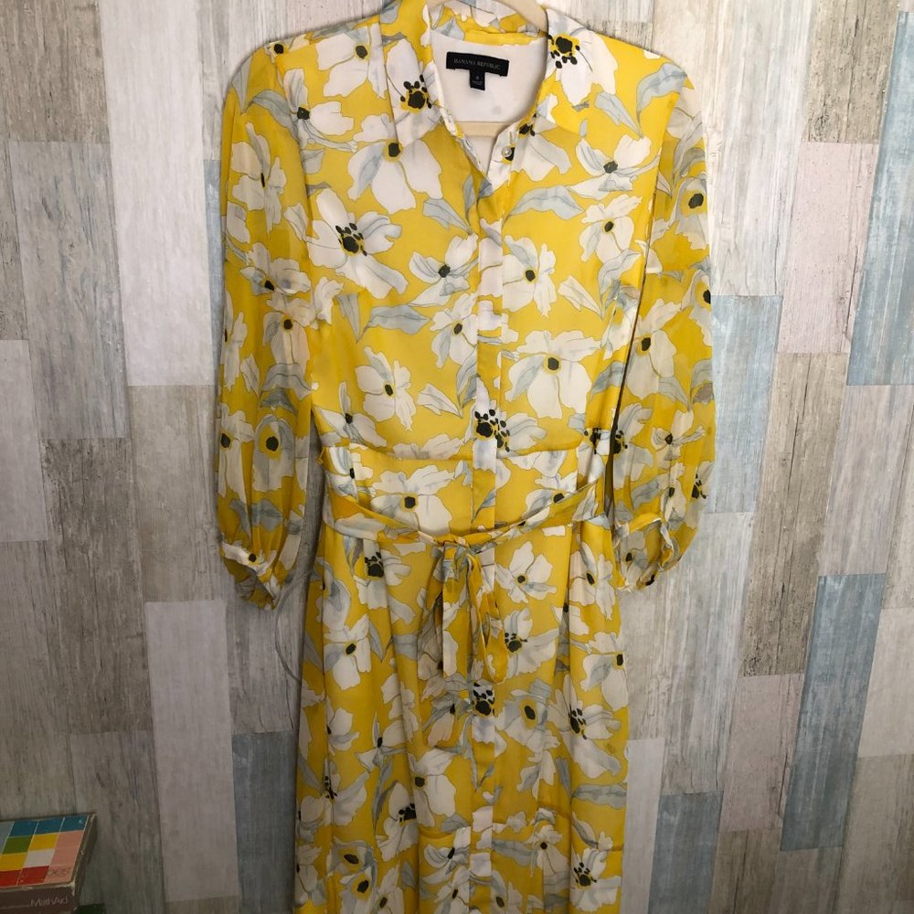 Banana Republic Yellow Floral Maxi Dress - Picture 4 of 13